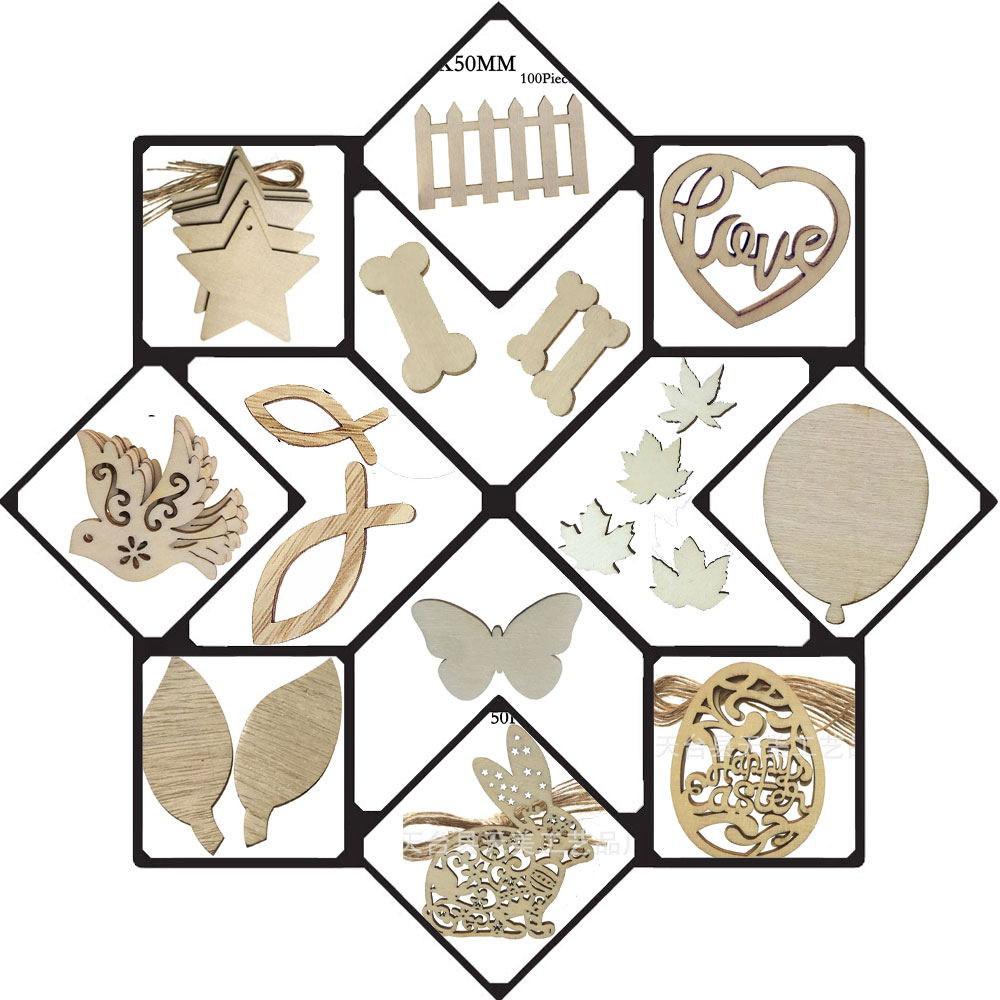 Oud Wood Chip - Ahşap Süslemeler Bitmemiş Ahşap Dilimleri DIY