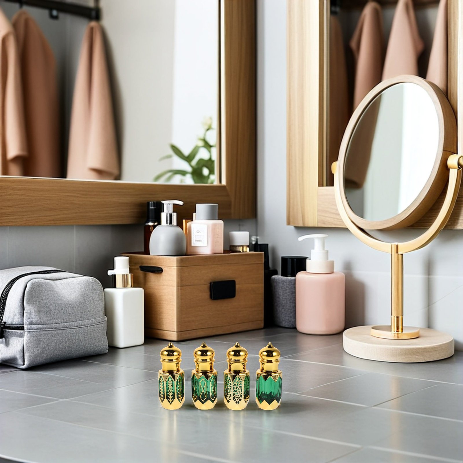 Perfume Refill Bottle - 4 Adet Uçucu Yağ Şişeleri Doldurulabilir