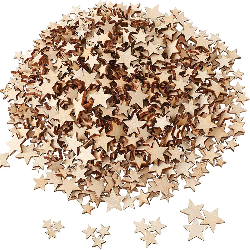 Oud Wood Chip - 100-500 Adet Mini Ahşap Yıldız Boş