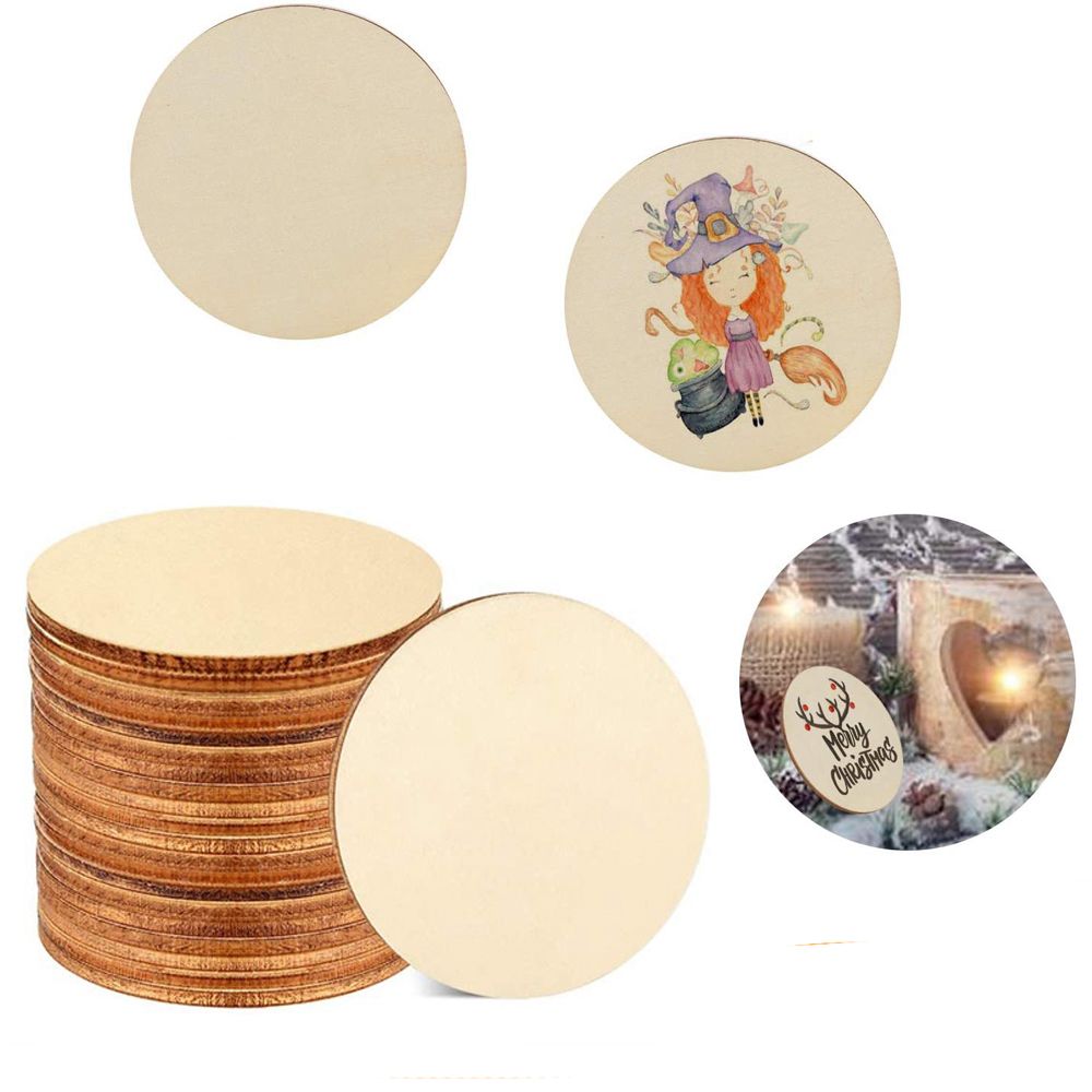 Oud Wood Chip - 5-100 adet bitmemiş yuvarlak ahşap dilimleri