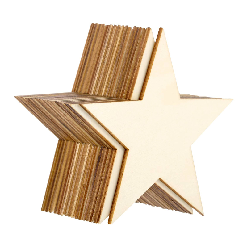 Oud Wood Chip - Ahşap Yıldız Şekli İşlenmemiş Boş Yıldız